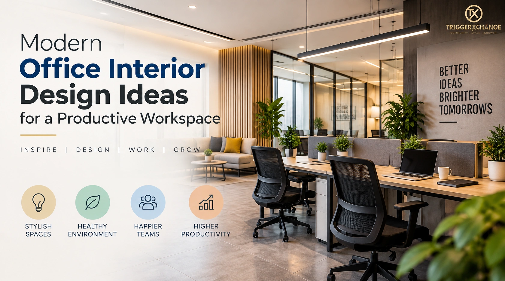 Modern Office Interior Design Ideas for a Productive Workspace
